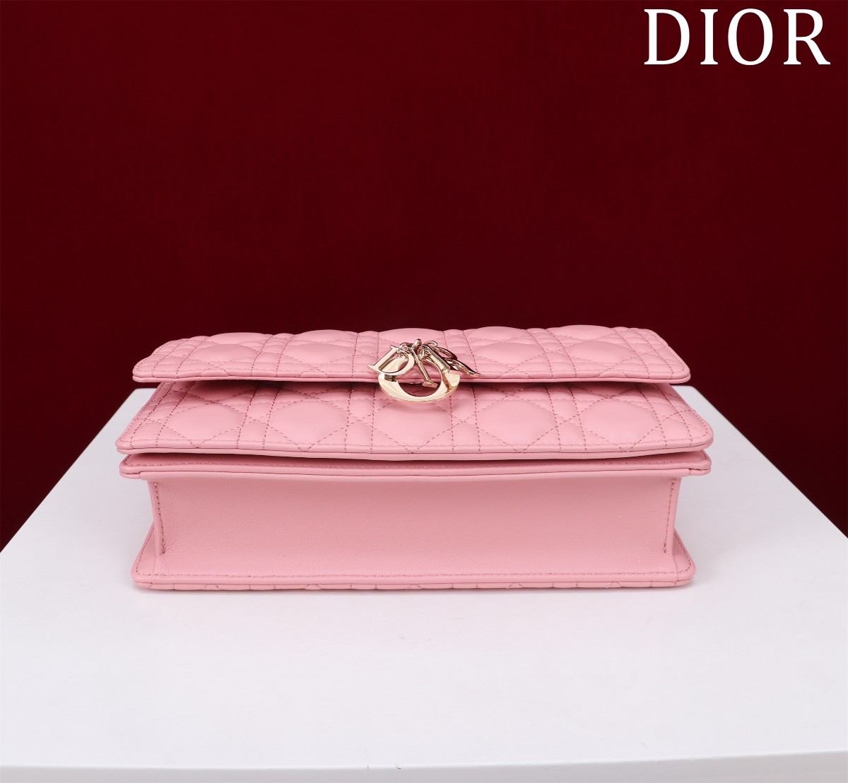 My Dior Top Handle Bag Pink Cannage Lambskin